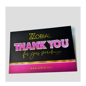 Sang Trọng Tùy Chỉnh Lá Vàng Biểu Tượng Dập UV Tại Chỗ Khác Nhau Giấy Quảng Cáo Thiệp Chúc Mừng In Ấn Bưu Thiếp Kinh Doanh Cảm Ơn Bạn Thẻ - Product Image 1