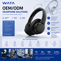 Casque sans fil supra-auriculaire WATA Factory Costume avec annulation active du bruit (ANC) V5.3, étanche IPX5, 40 heures d'autonomie