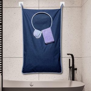 Panier à linge pliable écologique en tissu Oxford 600D avec crochets réglables pour rangement sur porte – Vente directe usine - Product Image 5