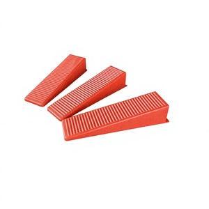 Système de nivellement de carreaux personnalisé axé sur l'efficacité, cale en plastique rouge durable et réutilisable pour l'installation de grands formats - Product Image 3