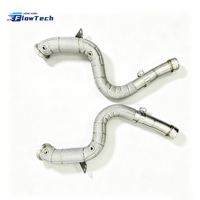 Downpipe sport haute performance pour Mercedes Benz C63 C63S AMG W205 M177 4.0L V8 bi-turbo en acier inoxydable 304, échappement de course