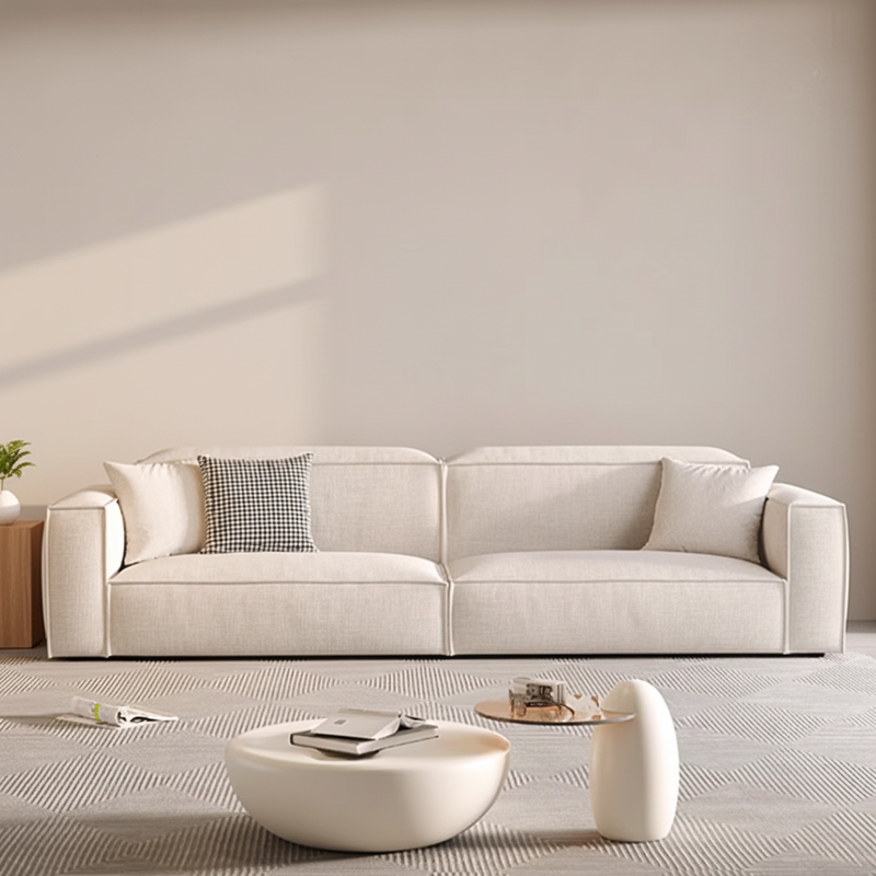Boneless Couch with Tufted Cushion Backrest