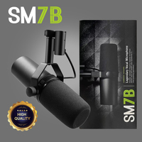 Microphone dynamique filaire SM7B, micro XLR en métal à directivité cardioïde avec réduction du bruit pour podcast, conférence et studio