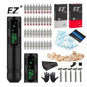 Wholesale EZ Coreless Motor Wireless P2S Pen Machine Professional Tattoo Machine Full Complete Set Tattoo Kits