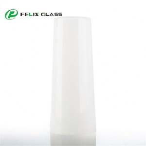 Abat-jour cylindrique en verre opale blanc personnalisé, fait main, poli, design moderne, écologique, pour suspensions intérieures - Product Image 2