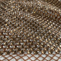 Populaire Carré Strass Maille Résille Étincelant Hot Fix Cristal Tissu pour Robes Sur Mesure Chaussures