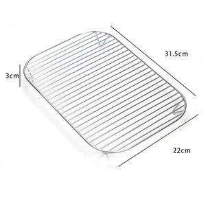 Ensemble <span class=keywords><strong>de</strong></span> brochettes <span class=keywords><strong>de</strong></span> cuisson à la vapeur et <span class=keywords><strong>de</strong></span> gril en acier inoxydable pour friteuse à air <span class=keywords><strong>Grille</strong></span> <span class=keywords><strong>de</strong></span> <span class=keywords><strong>refroidissement</strong></span> <span class=keywords><strong>de</strong></span> gâteau en forme <span class=keywords><strong>de</strong></span> rectangle Plats et casseroles <span class=keywords><strong>de</strong></span> cuisson - Product Image 4