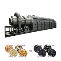 Machine de carbonisation horizontale continue avec décharge automatique pour la fabrication de charbon de bois à partir de copeaux de bois et de écorce d'arbre