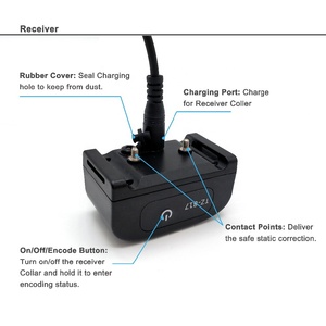 100% Imperméable Rechargeable Bip/Vibration/Choc Électrique 500 Mètres collier de Dressage De Chien À Distance - Product Image 5
