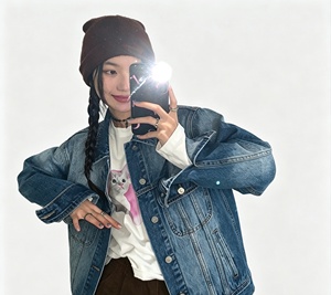 Cappotto in Denim Retrò da Donna per Primavera, Stile Coreano con Colletto, Giacca Larga e Casual Effetto Lavato, Abbigliamento Femminile alla Moda - Product Image 4