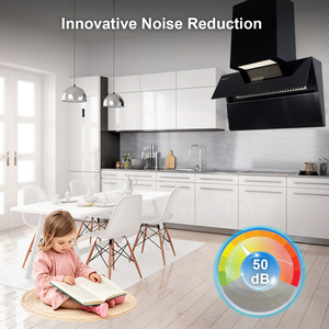 Fabricante de MONI personalizado de lujo 110V chimenea RC22300 sin ductos montado en la pared autolimpiante silencioso cocina campana extractora - Product Image 5