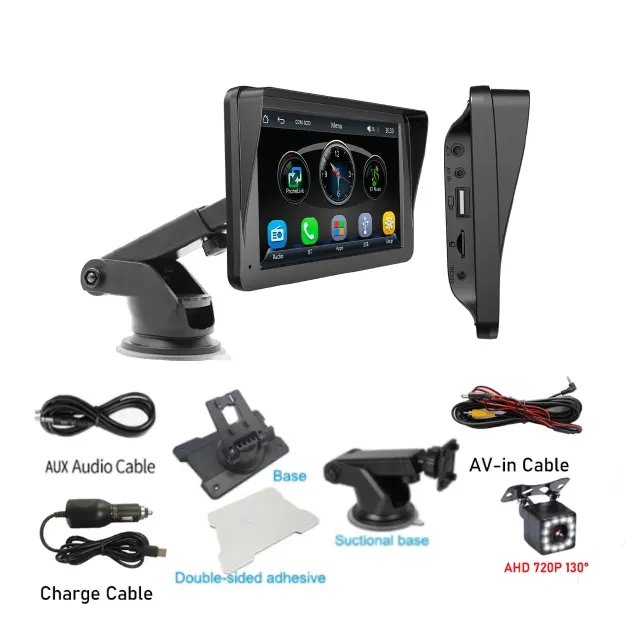 車用ワイヤレスAndroid自動カープレイスクリーンに有線のユニバーサル7インチラジオマルチメディア工場価格