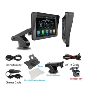 Preço de fábrica Universal 7 polegada Rádio Multimídia Com Fio para Sem Fio Android Auto Carplay Telas para Carro