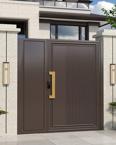 <span class=keywords><strong>Puerta</strong></span> exterior de aluminio fundido contemporáneo, diseño de apertura Manual resistente al agua para patio, Villa, <span class=keywords><strong>pasillo</strong></span>, <span class=keywords><strong>puerta</strong></span> de pantalla de entrada terminada - Product Image 5