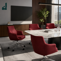 Chaise de bureau ergonomique moderne à dossier bas en tissu vibrant, siège rembourré, chaise de réception pour visiteurs, espace de travail commercial créatif