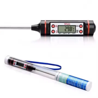 Penjualan Langsung Pabrik TP101 Termometer Dapur Digital Pengukur Suhu Minyak Dapur Probe Makanan Termometer Daging Termometer BBQ