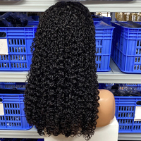 Super Double Drawn pour Cheveux Humains Bouclés Remy, Brun Clair, Longueur Maximale, Naturellement Respirant, Réaliste et Confortable pour Femme