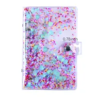 Clear Sequins Binder Covers with Snap Button, 6-Ring