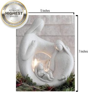 Set Statua del <span class=keywords><strong>Presepe</strong></span> Natalizio Scena della Natività in Porcellana Sacra Famiglia Personalizzata Scena del <span class=keywords><strong>Presepe</strong></span> in Ceramica Sabbiosa - Product Image 3