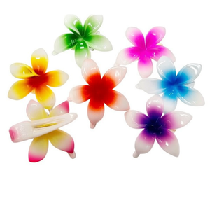 Pince à cheveux en plastique motif fleur d'œuf 4 cm pour femmes et filles – Tendance et usage quotidien – Haute qualité - Product Image 1