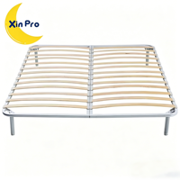 Cadre de lit pliable en bois et métal durable avec rangement, design moderne et minimaliste pour chambre, salon, hôtel, école