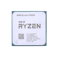 Prosesor AMD 105W 16 Core Socket AM4 R9 3950X Tray dan Box CPU AMD