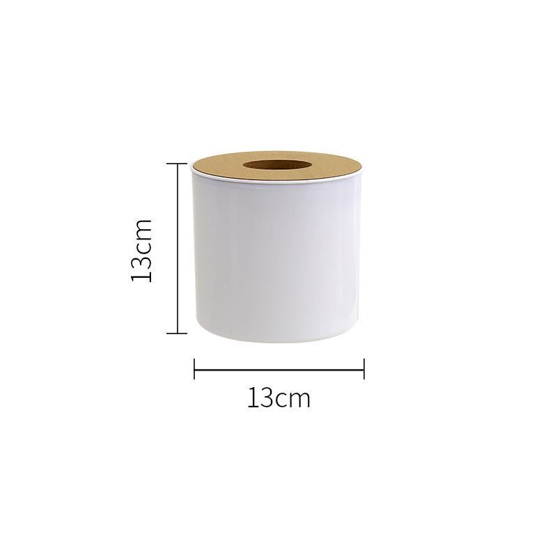 Round tissue box