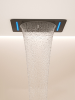 ENQUÊTE 2025 Nouvel ensemble de douche de plafond dissimulé à 6 fonctions avec lumière LED Robinet cascade de massage pluie et dos à 6 fonctions