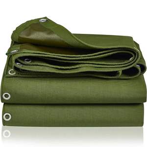 2026 Nieuwe Heavy Duty Waterdichte Cargovers Polyester Donkergroen Katoenen Canvas Zeil Materiaal - Product Image 2