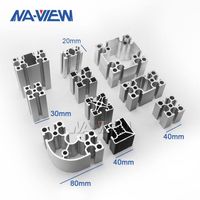 Profilé d'extrusion d'aluminium 8080 80X80 80x80 des fabricants chinois Profilés en alliage d'aluminium pour couper le soudage par flexion