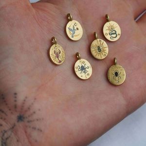 สร้อยคอจี้รูปแมงป่องงูยิงลูกศรทะลุหัวใจ ดีไซน์ใหม่ ไม่หมอง สีทอง ประดับเพชร <span class=keywords><strong>CZ</strong></span> และเคลือบสี - Product Image 2