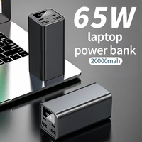 Batterie externe pour ordinateur portable de haute qualité, charge rapide, charge sans fil, chargeur portable 65W, 20000 mAh, cadeaux