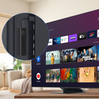 Chrome Cast dengan Google TV Live Tv Gratis Amlogic S905Y4 4K Android Tv Stick dengan Google Certified 4K Box