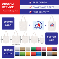 Sac à provisions réutilisable uni à la mode au prix de gros sac fourre-tout en toile de couleur unie de taille personnalisable