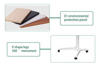 Table de bureau ergonomique pour ordinateur portable, portable, hauteur réglable