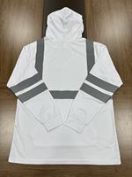 Sweat à capuche haute visibilité personnalisé FQ, manches longues, impression par sublimation, motif drapeau américain, nom, réfléchissant, vêtements de travail pour hommes, sweats à capuche de sécurité