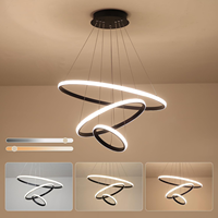Vente Chaude Lustre Anneau Suspendu LED en Acrylique Décoratif Style Moderne pour Villa et Maison