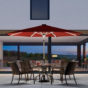Manufacturer Wholesale Balcony Leisure Garden Outdoor Solar <b>Folding</b> Sunshade Umbrella - Product Image 4