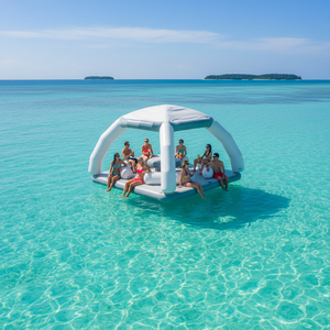 QIQU Plateforme de baignade gonflable personnalisée avec logo, bar aquatique de loisirs en gros - Product Image 1