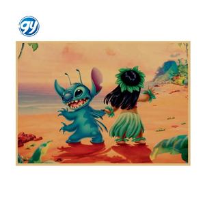 <span class=keywords><strong>Poster</strong></span> Anime Lilo & Stitch, Decorazione Murale Retrò in Carta Kraft per Cameretta Bambini e Dormitorio, Dipinto Decorativo Cartoon 635 - Product Image 3