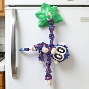 Nouvelles décorations amusantes en forme de singe articulé imprimées en 3D, aimant de réfrigérateur à articulations mobiles, article décoratif - Product Image 6
