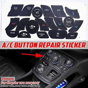Pegatina de Reparación para Botón de Aire Acondicionado de Chrysler 200, Adhesivo de PVC Negro para Interiores, 2014 2015 2016 2017 - Product Image 5