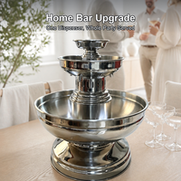 Fontaine à champagne et boissons électrique à 3 niveaux en acier inoxydable, tour à 3 couches pour les fêtes