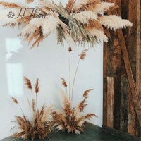 HFloral Vente en gros Herbe de pampa séchée Bouquet de fleurs et de plantes séchées Décor bohème pour la décoration de la maison