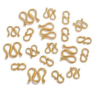 <b>Infinity</b> S Hook Clasp Connector | 18K PVD <b>Gold</b> Plated Stainless Steel M Shape Clasp for Bracelet <b>Necklace</b> DIY Jewelry Making - Product Image 5