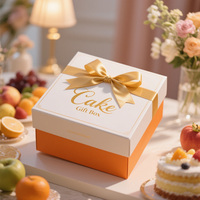 Zweistufige Bastelfenster-Geschenk box aus Leder für gefrorene Hot Dogs Pralinen-Haltbare Aufbewahrung aus Pappe für Kuchen Andere