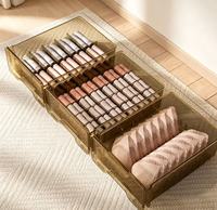 Organisateur de sous-vêtements multicouche transparent avec tiroirs anti-poussière pour chaussettes, soutiens-gorge et culottes de chambre à coucher