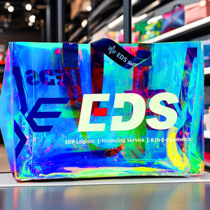 Bolso de compras reutilizable de PVC de moda personalizado bolso de mano holográfico láser - Product Image 4