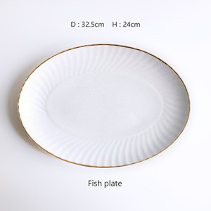 European-style Phnom Penh Bone China Dinner Plate Flat Steak Plate Cutlery <b>for</b> Home Restaurant Plate - Product Image 4
