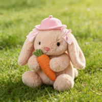 Jouets en peluche lapin de Pâques, peluche lapin colorée, oreiller en peluche, animal en peluche mignon, fournitures de fête promotionnelles